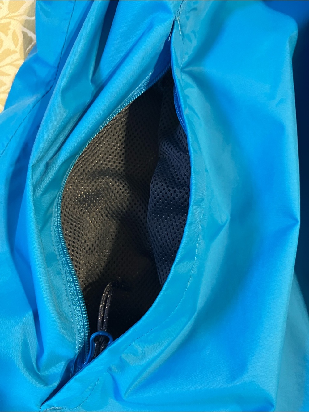 Columbia Bright Blue Hooded Rain Jacket Omni tech women’s XL - Picture 10 of 10